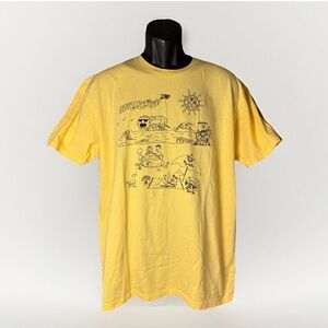 Weezer Fan Club Shirt 2023 Yellow Rock Music Band Ewbaite Bokkus =w= Mens Tee XL